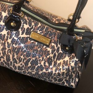 Betsey Johnson Sequin Animal Print Bag